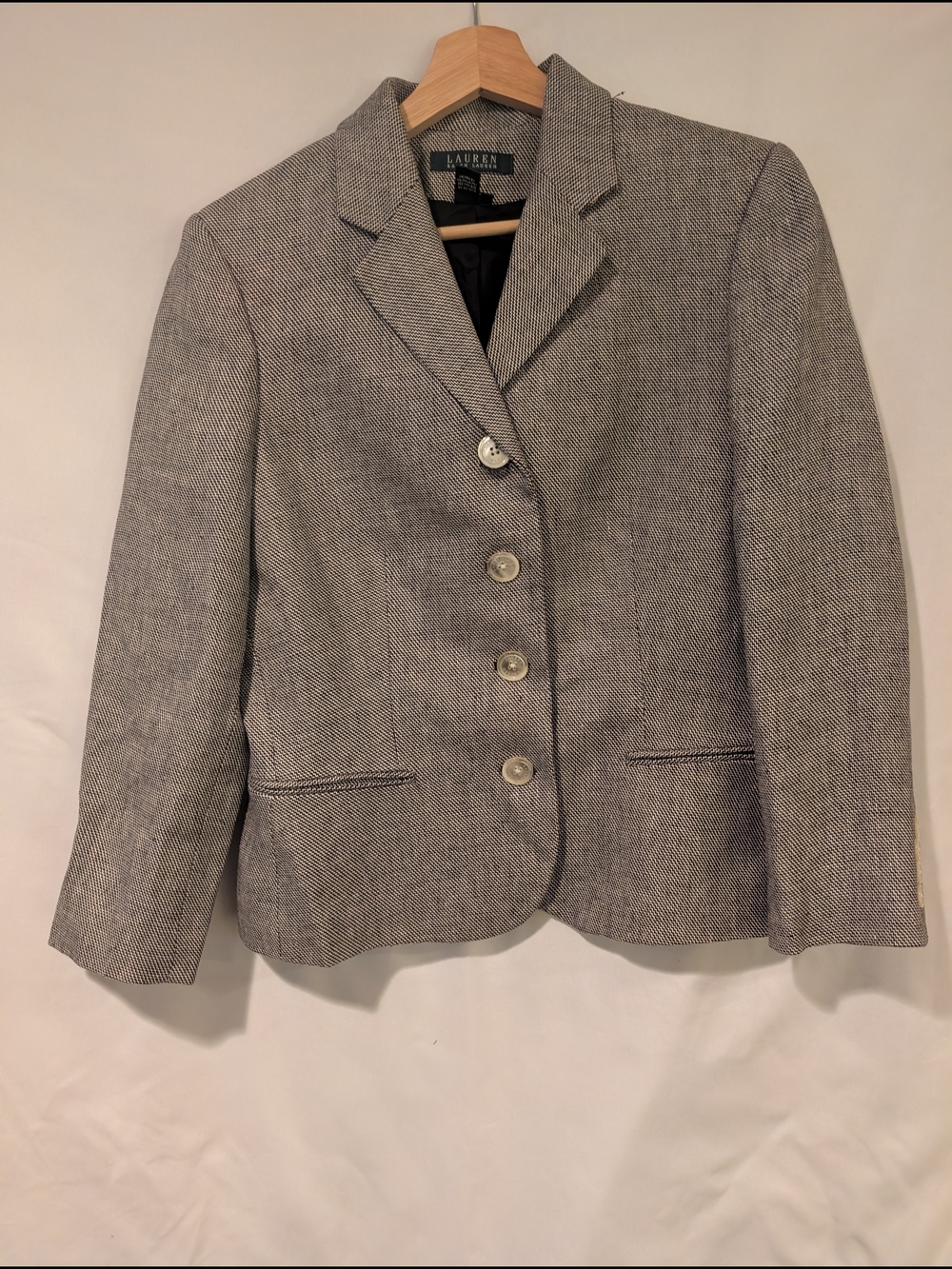Lauren Ralph Lauren Gray Herringbone Women's Blazer